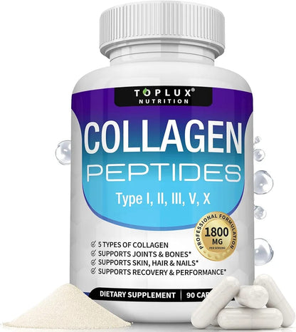 Colageno Peptides I Ii Iiiv Y X | Piel Firme, Cabello Fuerte y Articulaciones