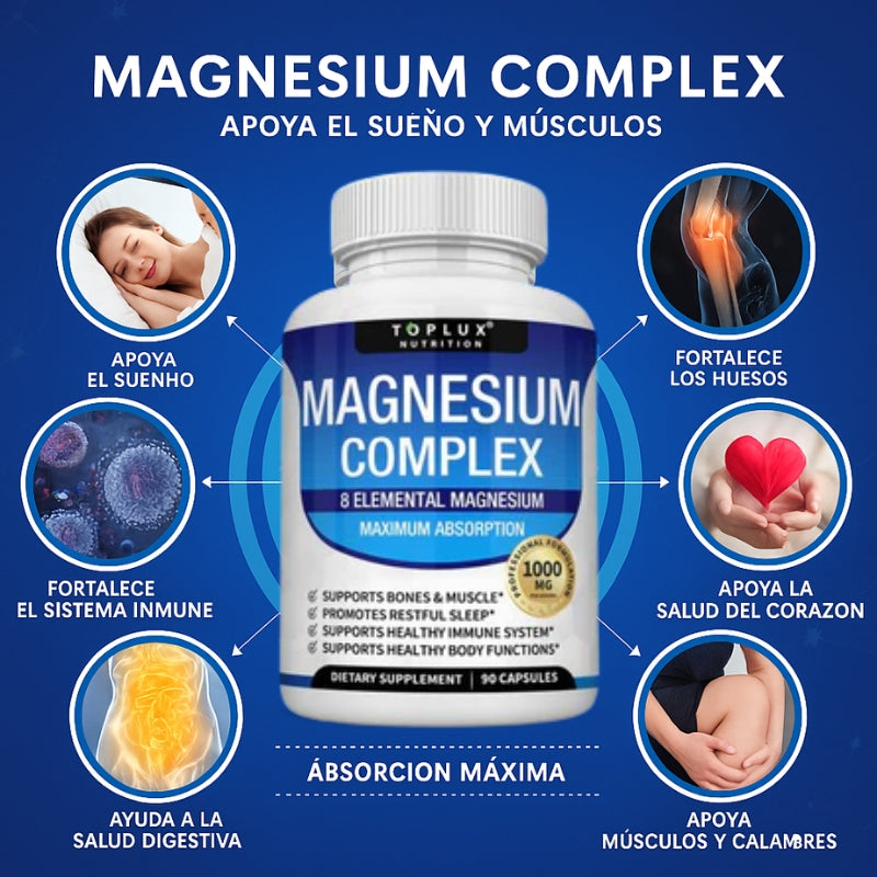 🔥 EL MÁS VENDIDO - Magnesio Complex™ 8 en 1 | Energía, Descanso y Bienestar