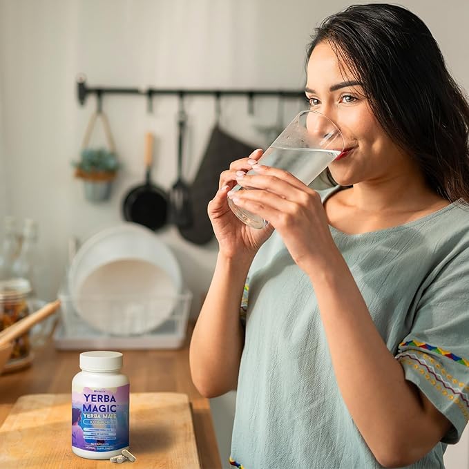 Yerba Mate Cápsulas | Energía Natural + Mente Clara + Salud Intestinal