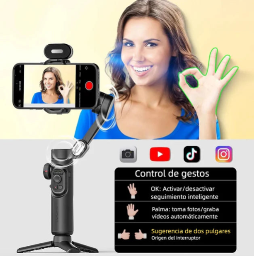 Trípode para Celular con Control Bluetooth, Fotos y Videos Estables a Distancia