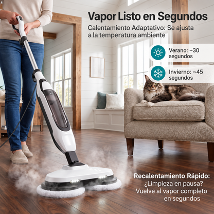 Mopa Limpiador Rociador Trapeador Sweetcrispy | Doble Cabezal para Limpieza Profunda