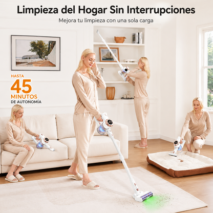 Aspiradora Inalámbrica 8 en 1 - Potente, Liviana y Multifuncional