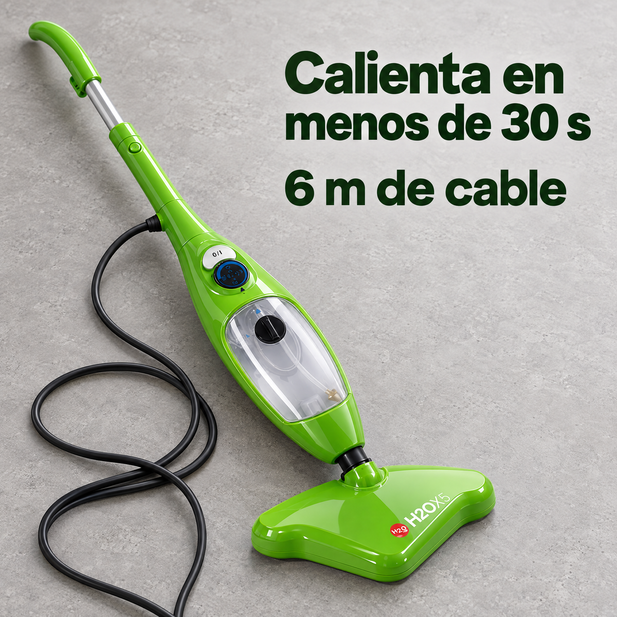 Mopa a Vapor H2O X5® Deluxe | Limpieza Fácil y Profunda