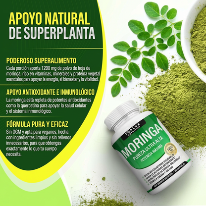 Moringa 1200mg | Energía Natural y Apoyo Inmunológico