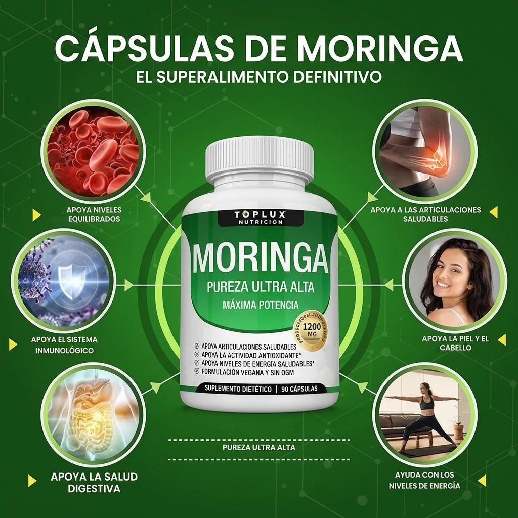 Moringa 1200mg | Energía Natural y Apoyo Inmunológico
