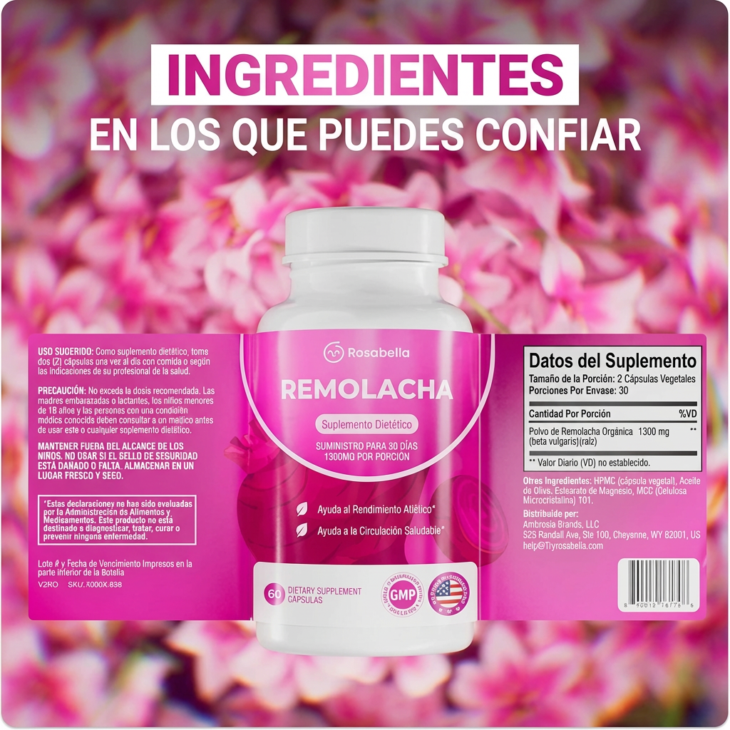 Remolacha 1300mg - Energía, Circulación y Resistencia Natural