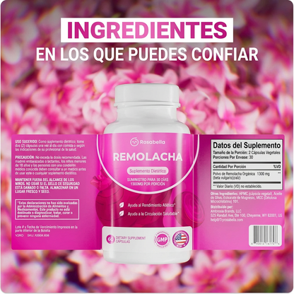 Remolacha 1300mg - Energía, Circulación y Resistencia Natural