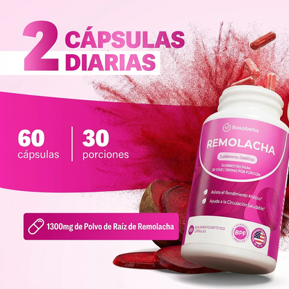 Remolacha 1300mg - Energía, Circulación y Resistencia Natural